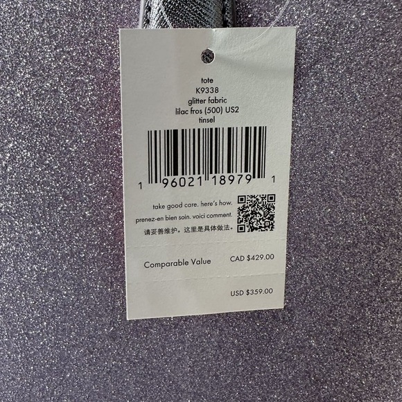 NWT Kate Spade Tinsel Tote Entry - Picture 5 of 7